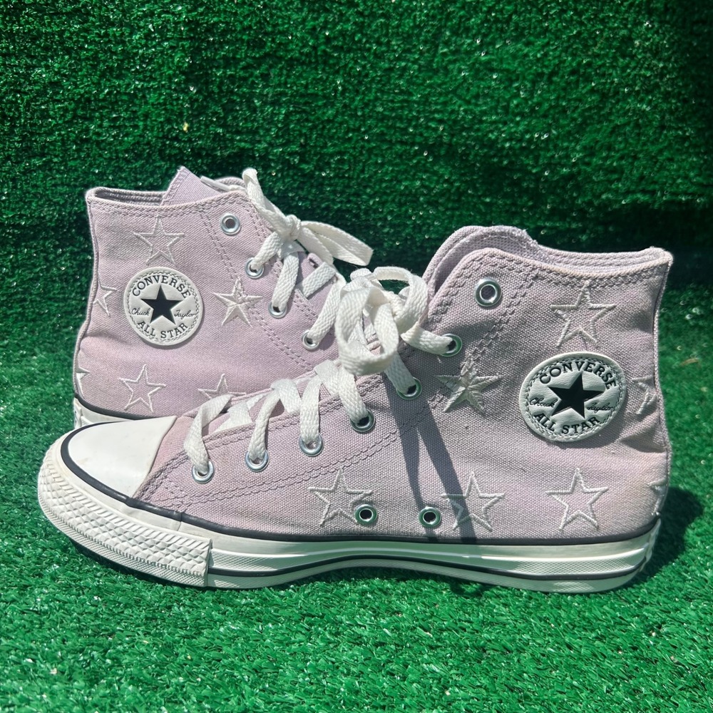 Converse Chuck‎ Taylor All Star High Top Lavender Purple Stars Size 6 A13170F